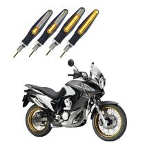 KIT 4 Setas Sequenciais Modelo P25B Slim / Palito Para Moto XL 700 TRANSALP 2016 2017 2018201920202021