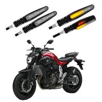 KIT 4 Setas Sequenciais Modelo P25B Slim / Palito Para Moto YMH MT07 689CC 2010 2011 2012 2013 2014 2015