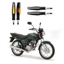 KIT 4 Setas Sequenciais Pisca de Led Modelo P25B Slim / Palito Para Honda CG 125 TITAN ES 2004 2005 2006 2007 2008 2009 KIT 4 Setas Sequenciais Pisca de Led Modelo P25B Slim / Palito Para Honda CG 125 TITAN ES 2004 2005 2006 2007 2008 2009