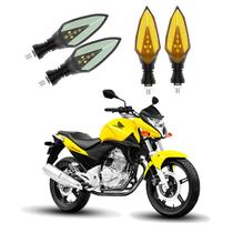 KIT 4 Setas Sequenciais Pisca de Led Modelo P35 Para Moto Honda CB 300R 2010 2011 2012 2013 2014 2015