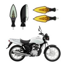 KIT 4 Setas Sequenciais Pisca de Led Modelo P35 Para Moto Honda CG 125 CARGO 2010 2011 2012 2013 2014 2015