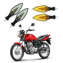 KIT 4 Setas Sequenciais Pisca de Led Modelo P35 Para Moto Honda CG 125 FAN 2010 2011 2012 2013 2014 2015
