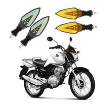 KIT 4 Setas Sequenciais Pisca de Led Modelo P35 Para Moto Honda CG 150 CARGO 2004 2005 2006 2007 2008 2009