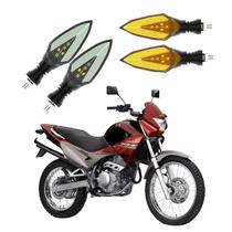 KIT 4 Setas Sequenciais Pisca de Led Modelo P35 Para Moto Honda NX4 FALCON 2004 2005 2006 2007 2008 2009
