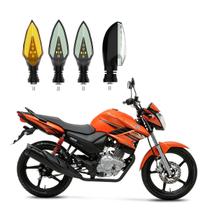 KIT 4 Setas Sequenciais Pisca de Led Modelo P35S Para Moto FAZER 150 2004 2005 2006 2007 2008 2009
