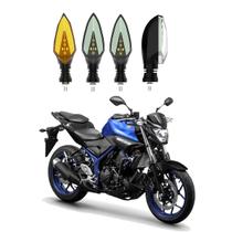 KIT 4 Setas Sequenciais Pisca de Led Modelo P35S Para Moto MT 03 ANO 2004 2005 2006 2007 2008 2009