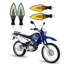 KIT 4 Setas Sequenciais Pisca de Led Modelo P35S Para Moto XTZ 125 ANO 2004 2005 2006 2007 2008 2009