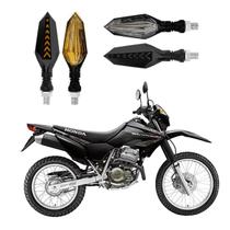 KIT 4 Setas Sequenciais Pisca de Led Modelo P43S Honda XR 250 TORNADO 2004 2005 2006 2007 2008 2009