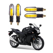Kit 4 Setas Sequenciais Pisca de Led Universal Modelo P50S Moto CBR 250R 2004 2005 2006 2007 2008 2009