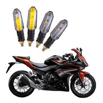Kit 4 Setas Sequenciais Pisca de Led Universal Modelo P50S Moto CBR 500R 2016 2017 2018 2019 2020 2021