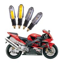 Kit 4 Setas Sequenciais Pisca de Led Universal Modelo P50S Moto CBR 929RR 2016 2017 2018 2019 2020 2021