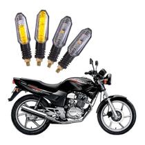 Kit 4 Setas Sequenciais Pisca de Led Universal Modelo P50S Moto CBX 200 2004 2005 2006 2007 2008 2009