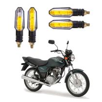 Kit 4 Setas Sequenciais Pisca de Led Universal Modelo P50S Moto CG 125 TITAN ES 2010 2011 2012 2013 2014 2015