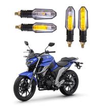 Kit 4 Setas Sequenciais Pisca Led Universal Modelo P50S Moto FAZER 250 2013 2014 2015 2016 2017 2018 2019 2020 2021