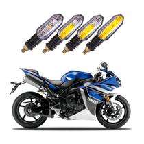Kit 4 Setas Sequenciais Pisca Led Universal Modelo P50S Moto FZ1 2013 2014 2015 2016 2017 2018 2019 2020 2021