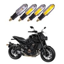 Kit 4 Setas Sequenciais Pisca Led Universal Modelo P50S Moto MT09 2004 2005 2006 2007 2008 2009 2010 2011 2012