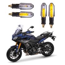 Kit 4 Setas Sequenciais Pisca Led Universal Modelo P50S Moto MT09 TRACKER 2013 2014 2015 2016 2017 2018 2019 2020 2021