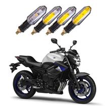 Kit 4 Setas Sequenciais Pisca Led Universal Modelo P50S Moto XJ6N 2013 2014 2015 2016 2017 2018 2019 2020 2021