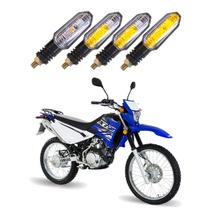 Kit 4 Setas Sequenciais Pisca Led Universal Modelo P50S Moto XTZ 125 2004 2005 2006 2007 2008 2009 2010 2011 2012
