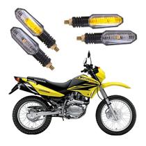 Kit 4 Setas Sequenciais Pisca Led Universal Modelo P50S NXR 150 BROS ES 2004 2005 2006 2007 2008 2009 2010 2011 2012