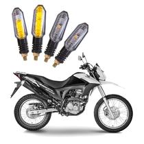 Kit 4 Setas Sequenciais Pisca Led Universal Modelo P50S NXR 160 BROS 2004 2005 2006 2007 2008 2009 2010 2011 2012