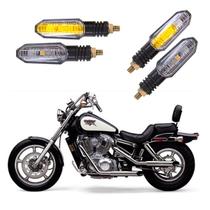 Kit 4 Setas Sequenciais Pisca Led Universal Modelo P50S SHADOW VT 1100 2004 2005 2006 2007 2008 2009 2010 2011 2012