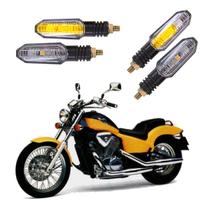 Kit 4 Setas Sequenciais Pisca Led Universal Modelo P50S SHADOW VT 600 2013 2014 2015 2016 2017 2018 2019 2020 2021