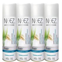 Kit 4 Shampoo A Seco Para Cabelos Normais Neez Profissional Maciez Limpeza Revitalizante 250ml