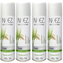 Kit 4 Shampoo A Seco Para Cabelos Oleosos Neez Profissional Maciez Limpeza Revitalizante 250ml