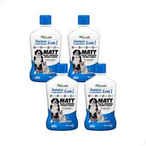 Kit 4 Shampoo Antipulgas Carrapatos Piolho Sarna Matt 6 em 1 Cães Gatos Medida:500ml