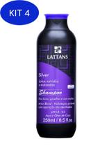 Kit 4 Shampoo Silver 250ml - Lattans