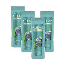 Kit 4 Shampoos Anticaspa Clear Detox Diário 200ml Kit 4 Shampoos Anticaspa Clear Detox Diário 200ml