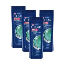 Kit 4 Shampoos Anticaspa Clear Limpeza Diária 2 Em 1 200ml