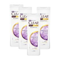 Kit 4 Shampoos Clear Anticaspa Hidratação Intensa 400ml