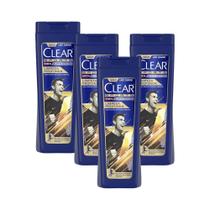 Kit 4 Shampoos Clear Men Sports Anticaspa Limpeza Profunda 400ml