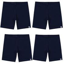 Kit 4 Short Infantil Bermuda Ciclista Escolar Cotton Fakini