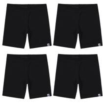 Kit 4 Short Infantil Bermuda Ciclista Escolar Cotton Fakini