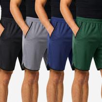 Kit 4 Shorts Bermuda Masculina Dry Fit Esportiva Leve com Bolsos Academia Dia a Dia