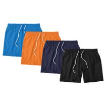 Kit 4 Shorts Masculino Liso Básico Bermuda Tactel Água Praia Treino Academia Corrida