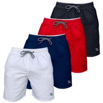 Kit 4 Shorts Masculino Tactel Bermuda Elastano Praia Academia