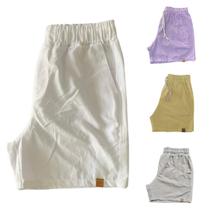 Kit 4 Shorts Mauricinho Plus Size Fio Tinto Linho 3 Bolsos Kit 4 Shorts Mauricinho Plus Size Fio Tinto Linho 3 Bolsos