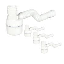 Kit 4 Sifão C/copo Universal Ajustável Flexível Branco Tigre
