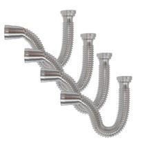 Kit 4 Sifão Click Universal Flexível Cromado Estrela