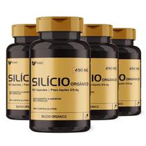 Kit 4 silicio organico 60 caps de 490 mg muwiz