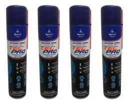 Kit 4 Silicone Spray Cheiro 300ml Aerosol Impermeabilizant
