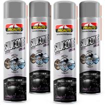 Kit 4 Silicones Aerossol Multiuso Perfumado Lavanda Proauto 321ml