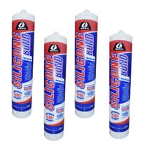 Kit 4 Silicones Incolor Acético Garin 250g -alta Qualidade Kit 4 Silicones Incolor Acético Garin 250g -alta Qualidade