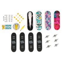 Kit 4 Skates De Dedo Tech Deck Ultra Com Acessórios Para Montar Profissional Sunny