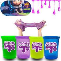Kit 4 Slime Brilha no Escuro Surpresa Espacial Diversão da Criançada GELELÉ - ULTRATCH - ENVIO IMEDIATO