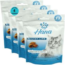 Kit 4 Snacks Hana Healthy Life Dental Care Para Gatos Adultos 60g
